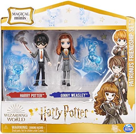         Wizarding World - Set Bonecos Amigos Magicos Com Patronos Harry & Gina       