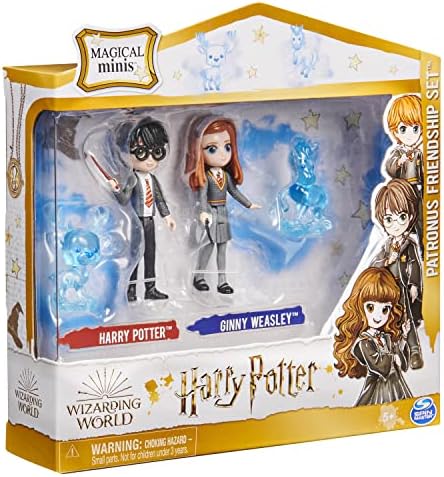  Wizarding World - Set Bonecos Amigos Magicos Com Patronos Harry & Gina 